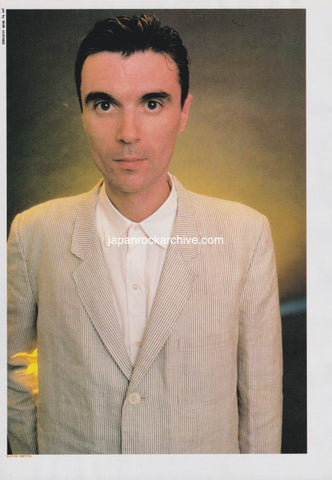 Talking Heads 1985/07 Japanese music press cutting clipping - photo pinup - david byrne
