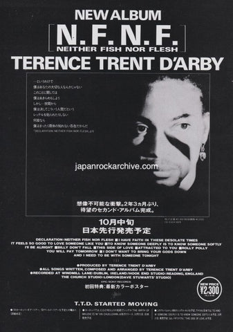 Terence Trent D'Arby 1989/11 Neither Fish Nor Flesh Japan album promo ad
