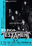 Testament 1999 Japan tour concert gig flyer handbill