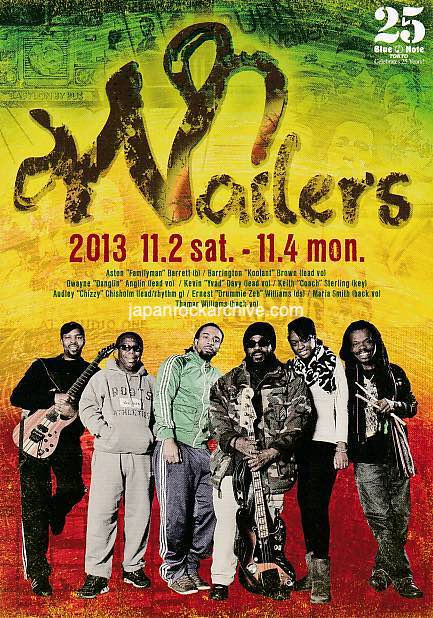 The Wailers 2013 Japan tour concert gig flyer handbill