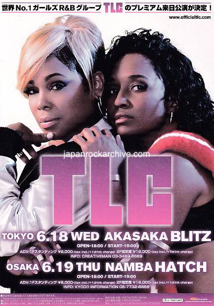 TLC 2014 Japan tour concert gig flyer handbill