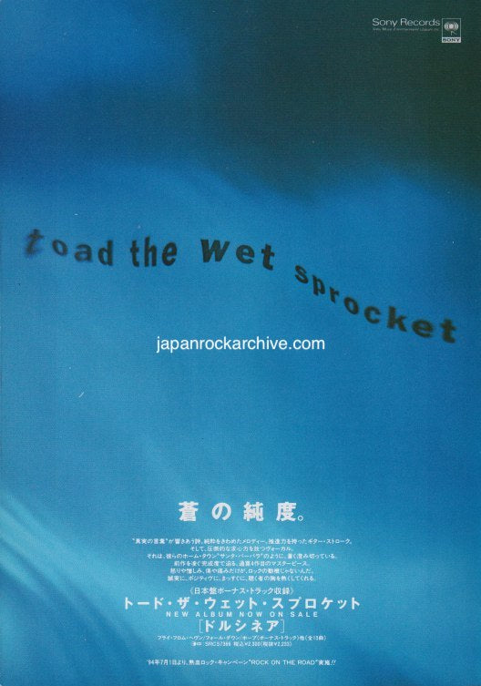 Toad The Wet Sprocket 1994/07 Dulcinea Japan album promo ad