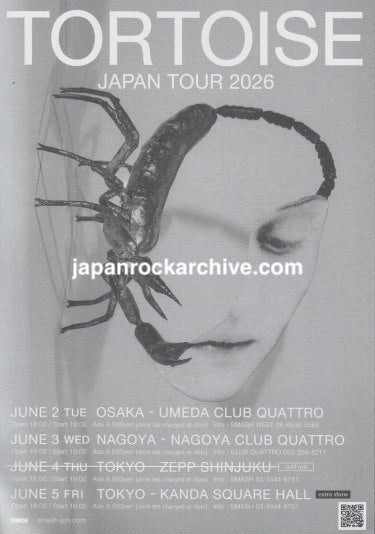 Tortoise 2026 Japan tour concert gig flyer