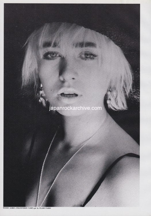 Transvision Vamp 1988/09 Japanese music press cutting clipping - photo pinup - wendy james
