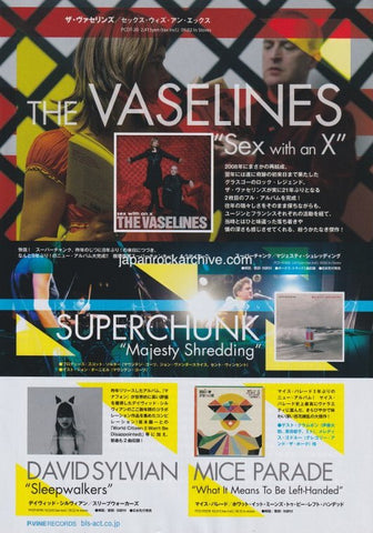 The Vaselines 2010/10 Sex With An X Japan album promo ad
