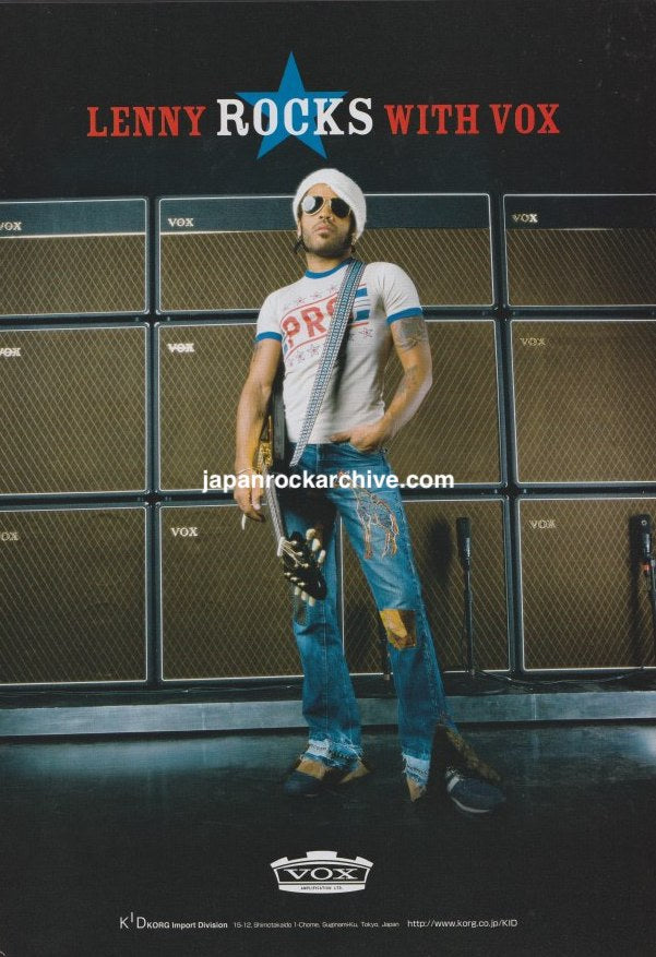Vox 2002/11 amplifier Japan promo ad - Lenny Kravitz