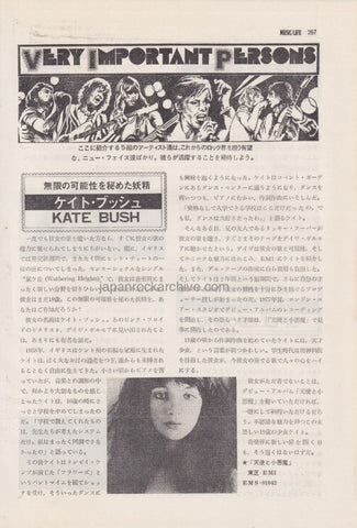 Kate Bush 1978/07 Japanese music press cutting clipping - article