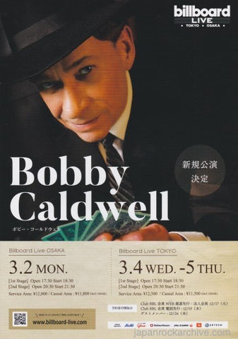 Bobby Caldwell 2020 Japan tour concert gig flyer