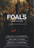 Foals 2020 Japan tour concert gig flyer handbill