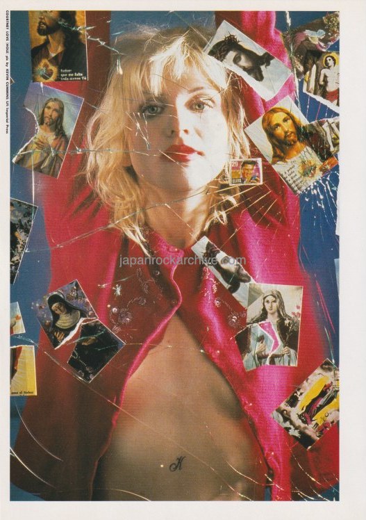Hole 1994/03 Japanese music press cutting clipping - photo pinup - Courtney Love