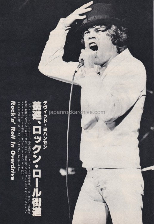 1979 Japanese David Johansen New York Dolls photo pinup poster