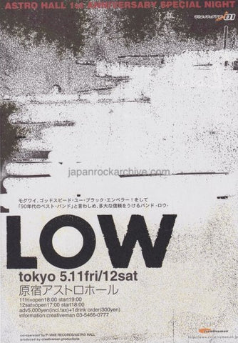 Low 2001 Japan tour concert gig flyer handbill