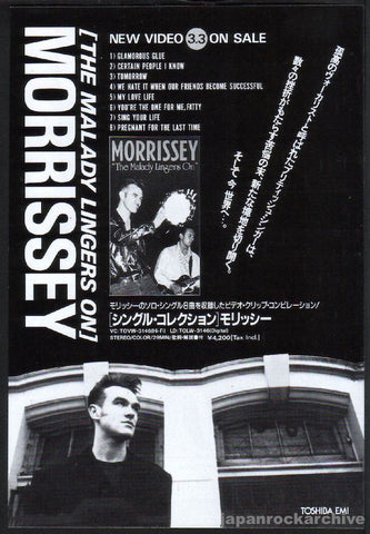 Morrissey 1993/04 The Malady Lingers On Japan video promo ad