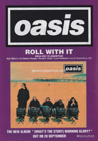 Oasis 1995/10 Roll With It Japan single promo ad