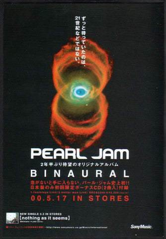 Pearl Jam 2000/06 Binaural Japan album promo ad