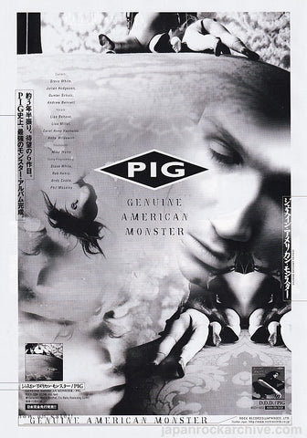Pig 2000/01 Genuine American Monster Japan album promo ad