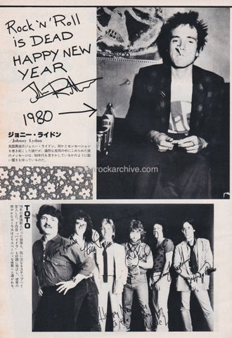 Johnny Lydon 1980/02 Japanese music press cutting clipping - promo photo pinup / mini poster