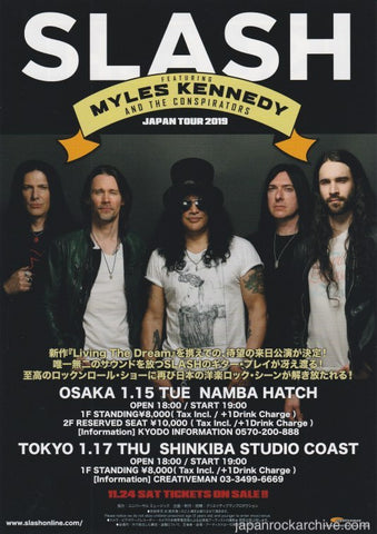 Slash 2019 Japan tour concert gig flyer handbill