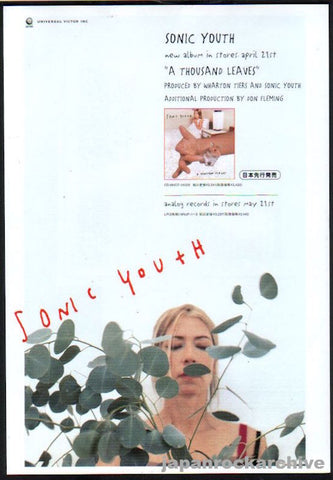 Sonic Youth 1998/05 A Thousand Leaves Japan album promo ad