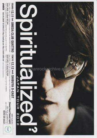 Spiritualized 2012 Japan tour concert gig flyer handbill