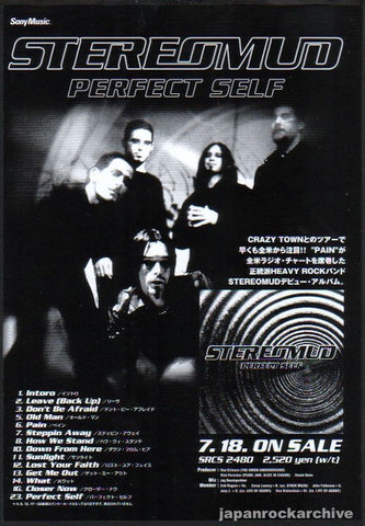 Stereomud 2001/08 Perfect Self album promo ad