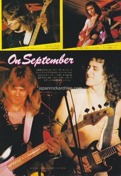 Teaze 1978/08 Japanese music press cutting clipping - photo feature