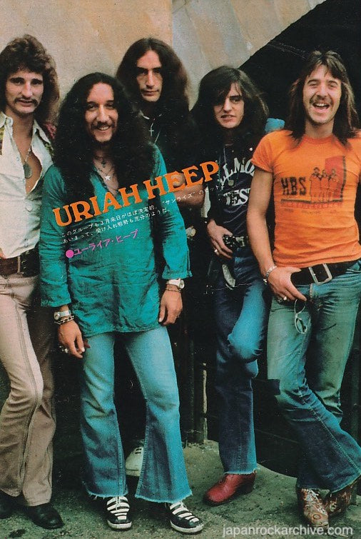 Uriah Heep 1973/01 Japanese music press cutting clipping - photo pinup - band shot