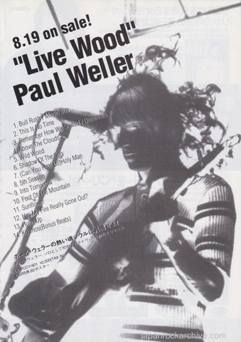 Paul Weller 1994/09 Live Wood Japan album promo ad