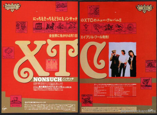 XTC 1992/05 Nonsuch Japan promo ad